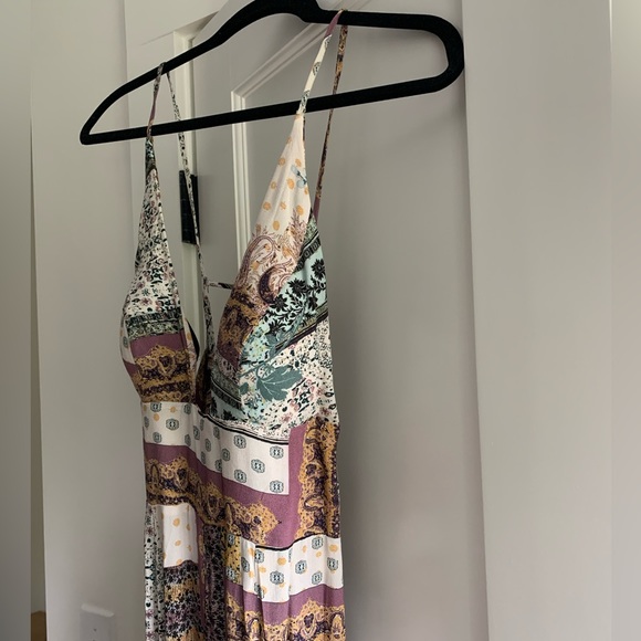 Free People Margarita Patchwork Wide-leg Jumpsuit - Picture 2 of 8